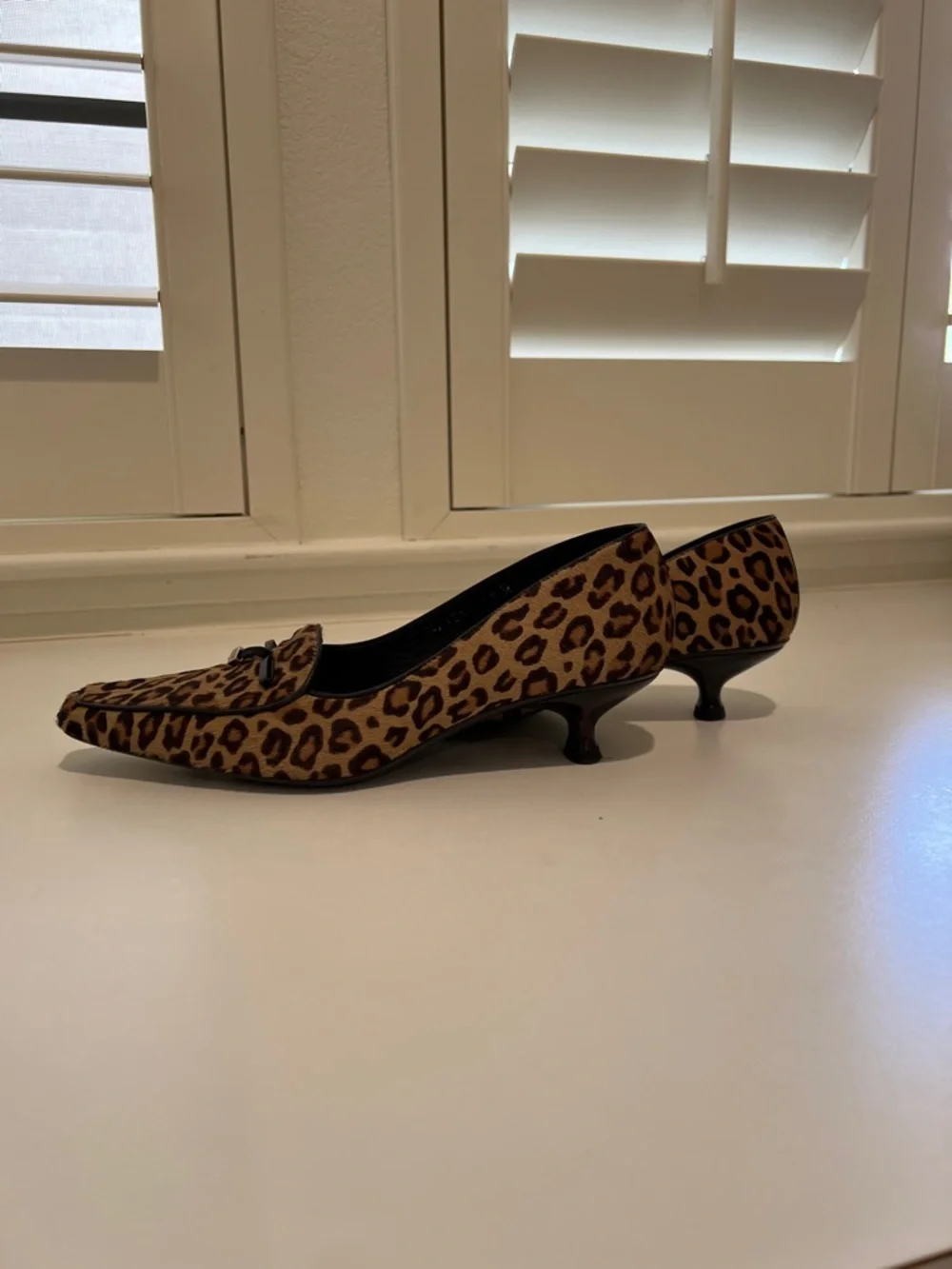 Donald J. Pliner Leopard Print Loafers - Tan & Black - Picture 2 of 7